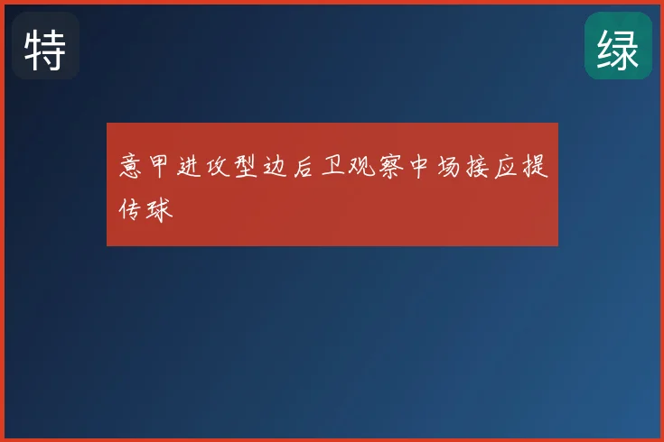 意甲进攻型边后卫观察中场接应提传球